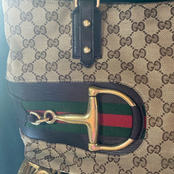 Gucci Monogram Medium Hasler Tote Dark Brown (137385) - Picture 8 of 8